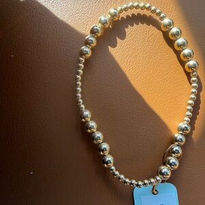 E.Newton classic gold blissful 5 mm gold beaded bracelet NWT